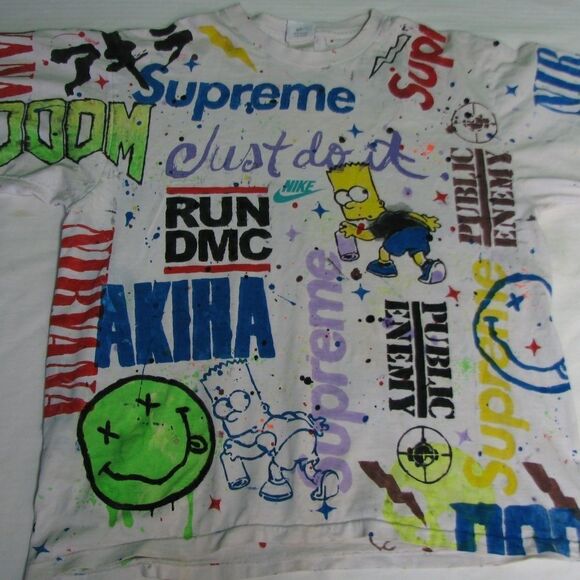 Vintage Eye Drop Hand-Painted Nike Akira Nirvana - Picture 1 of 7